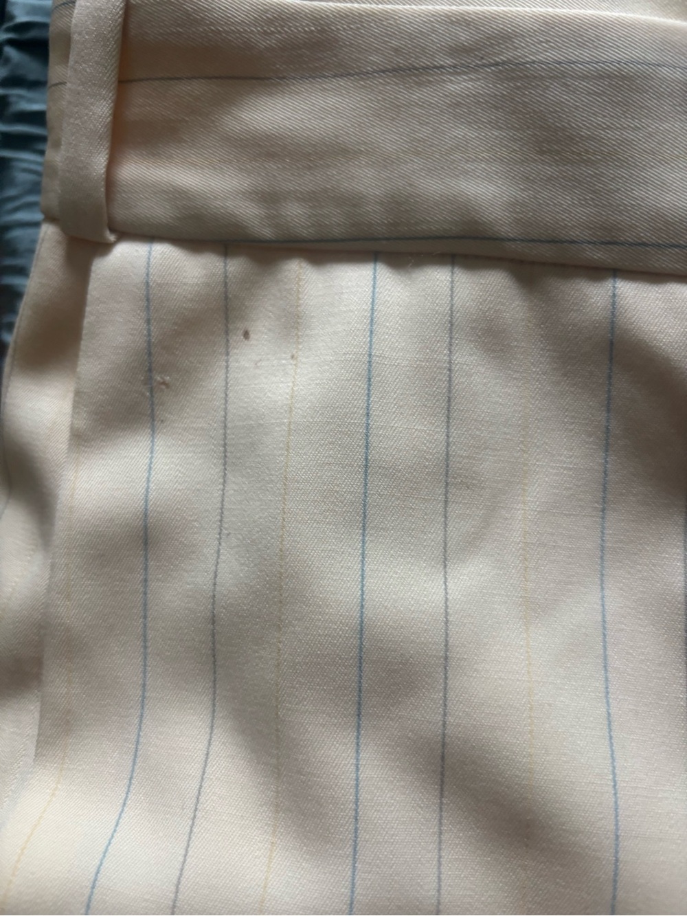 Vintage Chloé Cream Wool Pinstripe Trousers - Picture 8 of 8